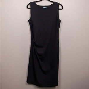 J.McLaughlin side ruched black sleeveless dress-L